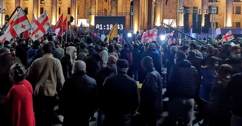 В Тбилиси оппозиция планирует проведение митинга в знак протеста против результатов парламентских выборов