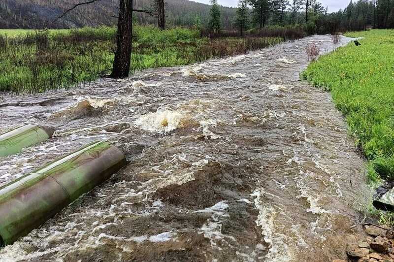 В Ульяновской области вода разрушила недавно построенный мост