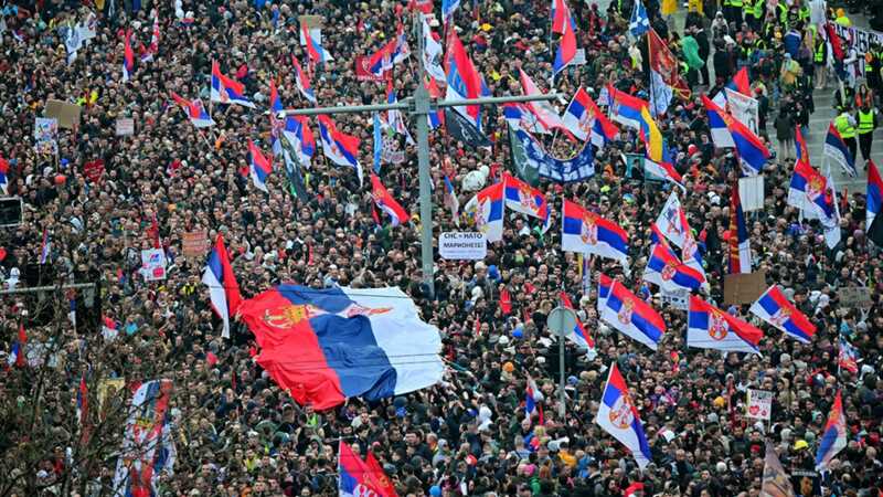 В Сербии состоялись протесты против правительства