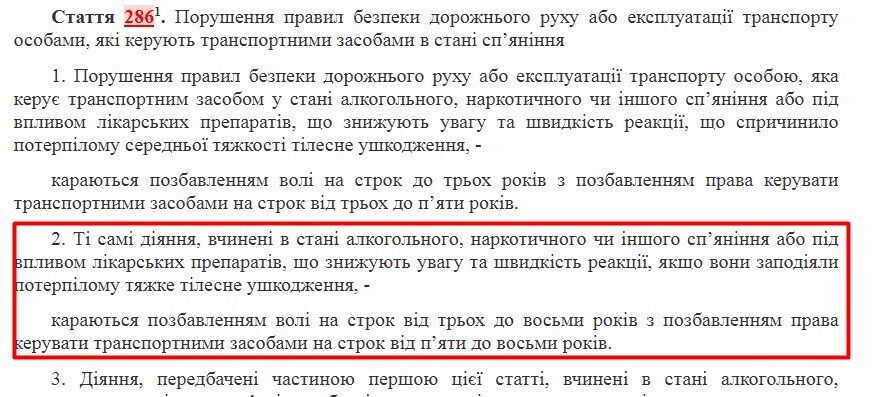 Полиция открыла уголовное производство по ч.2 ст.286-1 УК Украины.