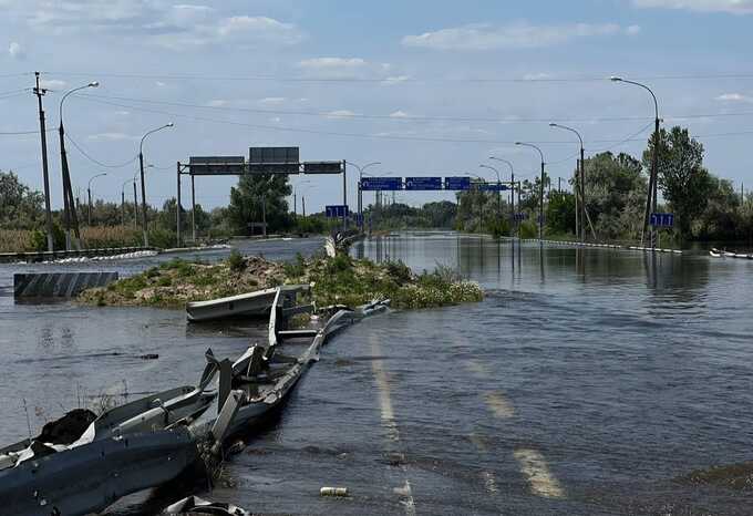 Город Алешки почти полностью затоплен